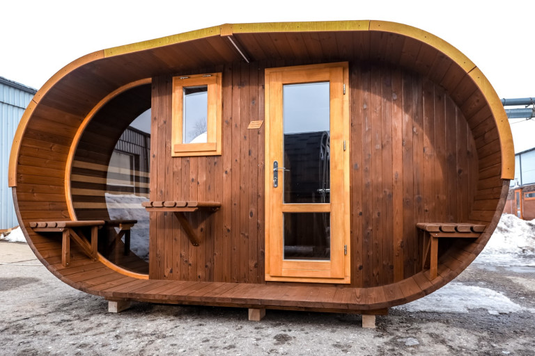 Ovale Sauna 4m